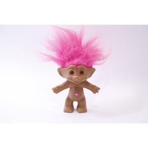 Ace, Treasure Troll, Doll, Pink Hair, Rhombus Gem, Vintage Toy, ~ 251008-WH 1363